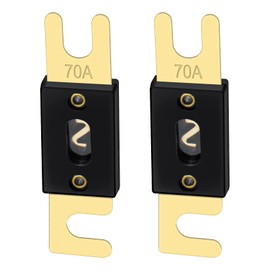 Heschen ANL Fuse ANL-70 70 Amp for Car Vehicles Audio System Sheet Gold Tone & Black 2 Pack