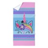 CafePress Unicorn Face Cute Girl 35"x70", Oversized, Soft Beach Towel