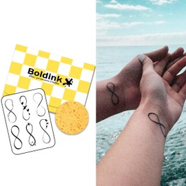 Boldink Semi-permanent tattoos, realistic fake tattoos, last 7-15 days, waterproof non-reflective temporary tattoo stickers, cruelty-free, uniquely designed exquisite packaging（Unlimited）