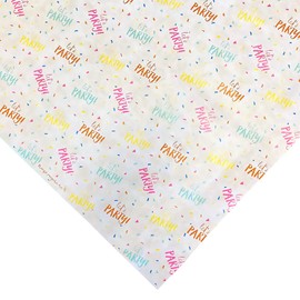 Kissymix Let's Party Table Cover - Pack of 1-180cm Recyclable Paper Tablecloths for Christmas New Year Parties