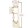 3-7/8" Brushed Brass Mortise Strike Plate, Solid Brass Door Latch