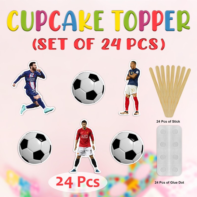 Seyal® Soccer Football Cupcake Topper