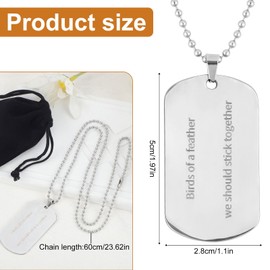 Birds of a Feather Necklace, Stainless Steel Singer Album Inspired Merch with Flannel Trendy Pendant Necklace Jewelry Gifts for Concert Fans