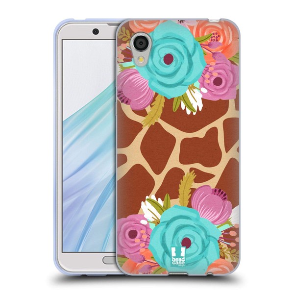 Head Case Designs Blühender Giraffe Vintage Blumen Und Tierdrucke Soft
