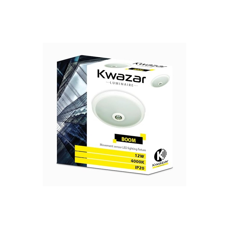 Kwazar Luminaire Boom LED Ceiling Light with Motion Sensor 12