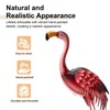 Glitzhome Metal Standing Flamingo Garden Statue with Stakes Outdoor Decorative