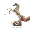 DreamsEden Rearing Horse Statue Sculpture Standing on Coins, 12.5" H