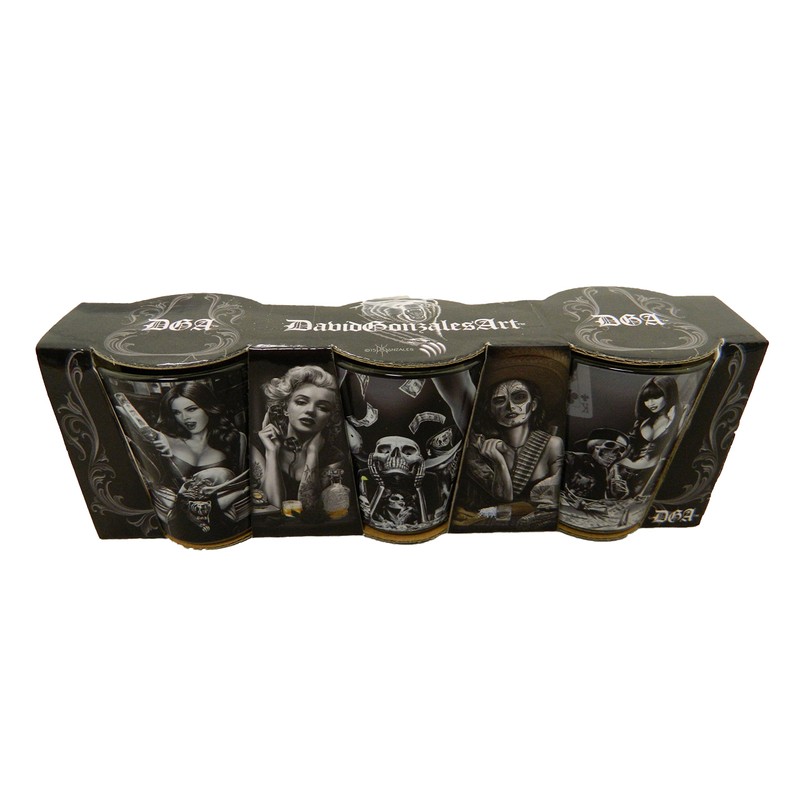 David Gonzales Art Shot Glass - Last Call - Set