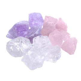 Wassersteine Premium Grundmischung | Edelsteinwasser Basis-Mischung | 100% naturbelassene Rohsteine | Amethyst + Rosenquarz + Bergkristall 300g Lebensquelle Plus