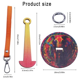 Onlvmyur Wrist Yarn Holder Wooden Portable Wool Unwinder 360° Rotation Yarn Holder with Hand Strap Wool Ball Holder Gift for Knitting Lovers Craft Lovers (Elephant)