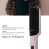 Negative Ion Hair Straightener Brush LCD Display Dual Use Heated