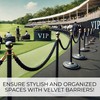 4 PCS Stanchion Set for Party - Black Rope Stanchions
