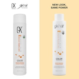 GK HAIR Global Keratin Moisturizing Conditioner (300ml/10.1 Fl Oz) Hidratante Protector del Color Cabello Seco Dañado Rizado Encrespado Adelgazado Teñido Reparador Orgánico Sin Parabenos Ni Sulfatos Todo Tipo de Cabello