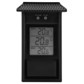 Joyzan Digital Greenhouse Thermometer, Outdoor Waterproof Max Min Temperature Meter Indoor High Low Tester Temperature Recording Weatherproof Hygrometer Gauge Monitor Wall Mounted Garden Home Growroom
