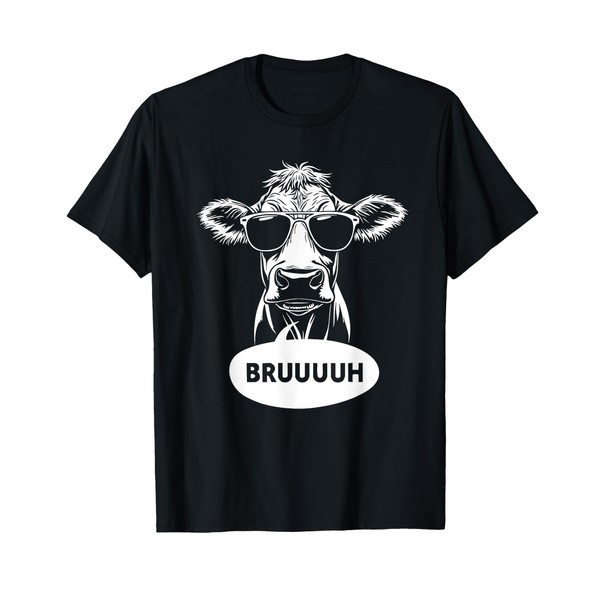 BRUH cow Funny cow Lover BRUUUH Meme Saying Slang T-Shirt