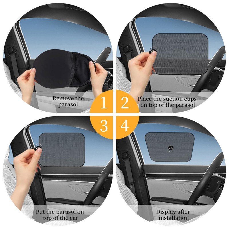 2 Pack Car Window Shades 2-Pack 17.3"" x14.2 Car Sun