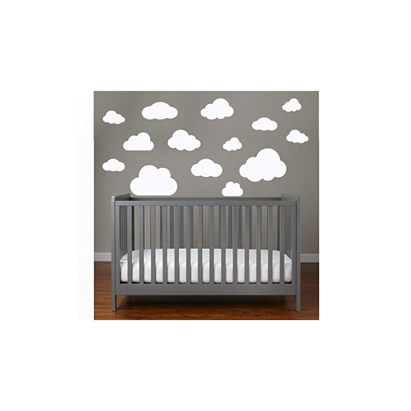 MacDecal.de Clouds Set of 16 Large Cloud Wall Stickers, Wall