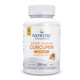 Nordic Naturals Gomitas de curcumina Zero Sugar Mango - 60 gomitas - Extracto de curcumina optimizado de 200 mg - Gran sabor - Soporte antioxidante,  