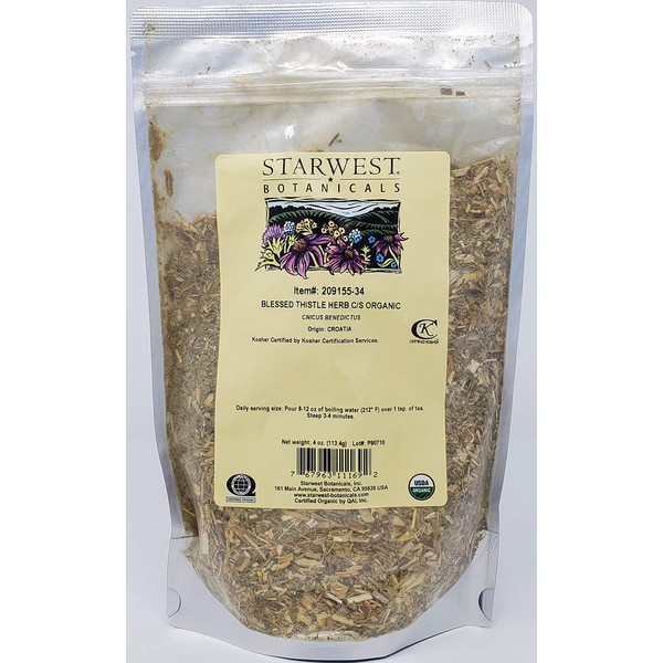 Blessed Thistle Hb Cut & Sifted Organic - 4 Oz,(Starwest Botanicals)