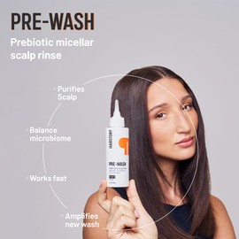 Hairstory Pre-Wash, Prebiotic Micellar Scalp Rinse, Refreshing Deep Clean for Hair, Removes Product Buildup, Oil & Dirt, Balances Scalp Microbiome, 4oz