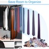 Belt Hanger for Closet Max 42 Belts, Sturdy Wood Belt
