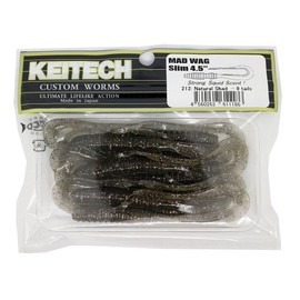 ケイテック(Keitech) マッドワグスリム 4.5インチ #212 ナチュラルシャッド