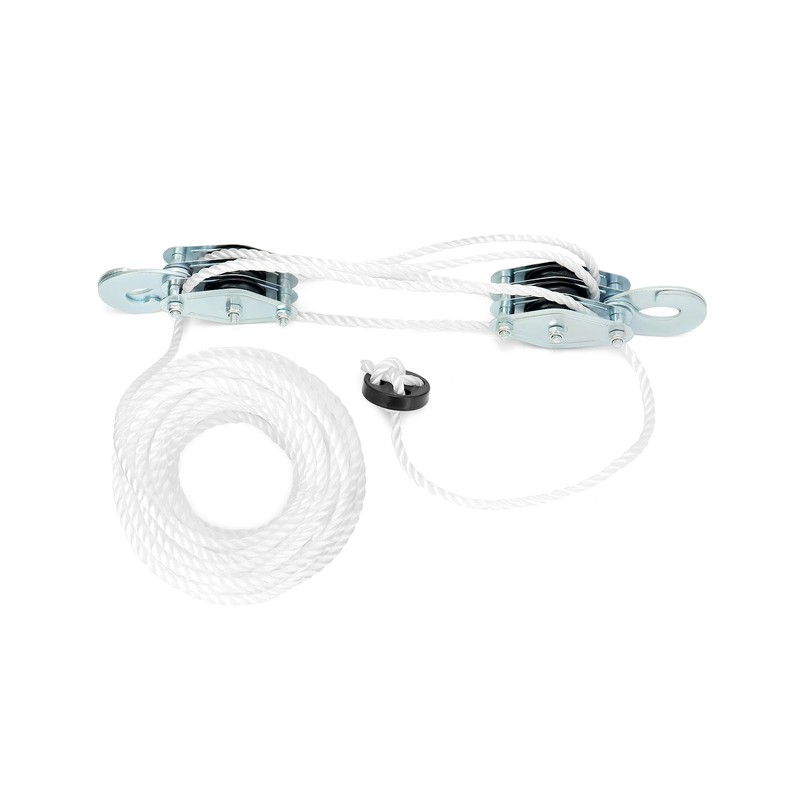 QWORK® Pulley with 8 pulleys - Maximum capacity: 400 kg,