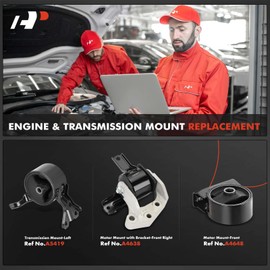 A-Premium Engine Motor Mount and Transmission Mount Kit Compatible with Mitsubishi Outlander 2007-2013 3.0L, Automatic Transmission, 3-PC Set, Replace# MN101386, MN184347