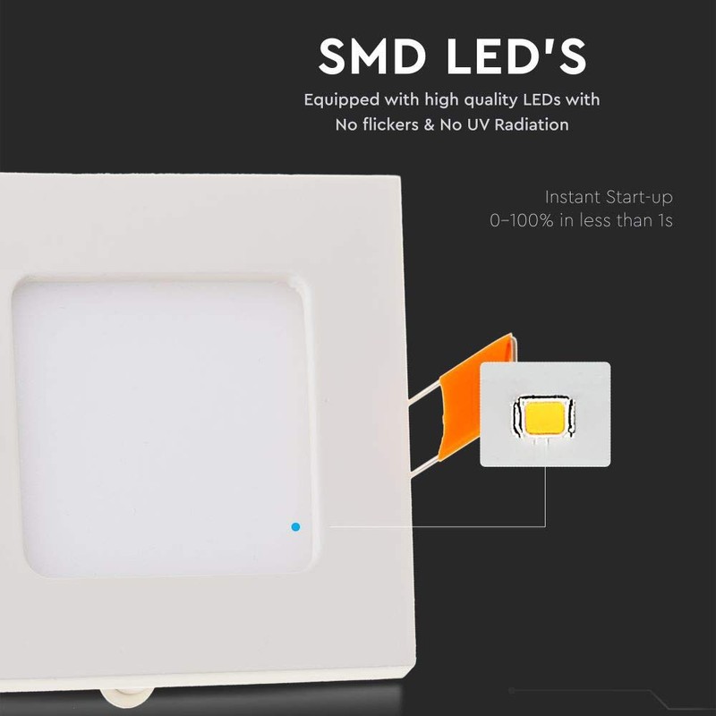 V-TAC LED Recessed Panel Rectangular with Aluminum Frame 18 W,