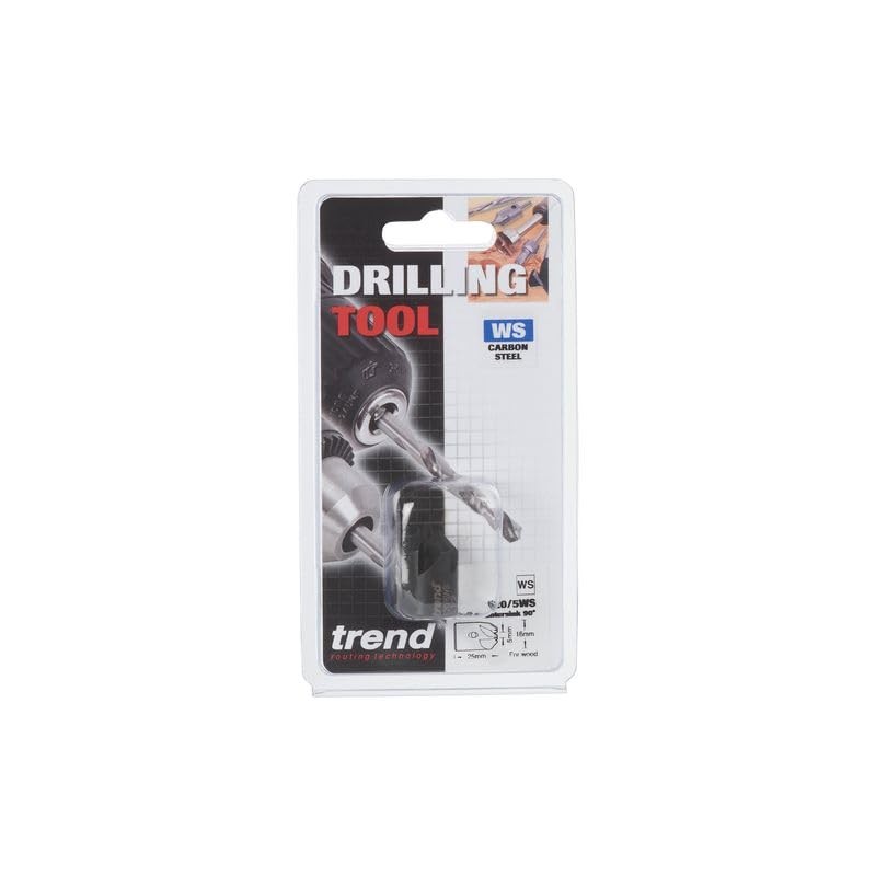 Trend Professional 90° Shell 16mm Diameter Countersink, 5mm Drill Diameter,