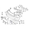 Rexka 20pcs Bumper Cover Retainer Tow Bracket Cover Body Liner