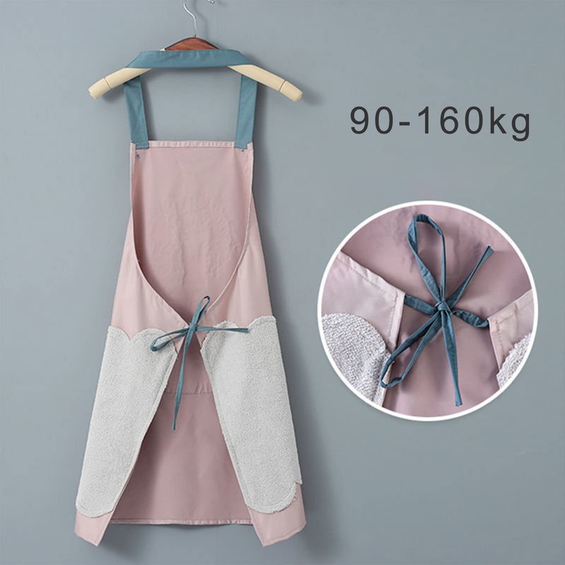 DILLMAN Women Kitchen Apron with Hand Wiping, Large Pocket, Hand