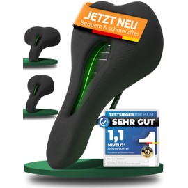 MIVELO Comfort Pro Bicycle Saddle with Memory Foam I Bicycle Saddle Women I Bicycle Saddle Men Comfortable and Ergonomic (MTB)