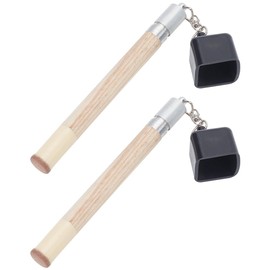 INFUNLY 2PCS 2 in 1 Chalk Holder for Billiards Non-Slip Pool Cue Chalk Holder Length 7.28inch Billiard Cue Tip Shaper Portable Pool Snooker Chalk Holder Wooden Pool Table Tool Accessory