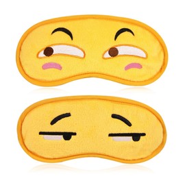 GRKB 2 Pcs Augenmaske Funny Flusen Karikatur Abdeckung Eyeshade Reise Schlaf-Augenmaske Verdunklungs-Schlafmaske Plüsch-Augenbinde Reise-Schlafmasken
