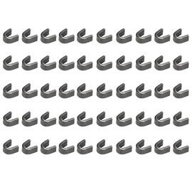 YELARXI Zipper Repair Kit, Zipper Slider Retainers #5 U Shape Top Stoppers Open-End Bottom Top Stops Fit for Bags Coats Jackets Metal Zip Repair Sewing Replacement DIY (50 Pack, Black)