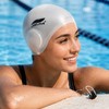 Silicone Swim Cap with Ear Protection for Swimming – Comfortable