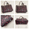 Bolso De Mano De Gran Capacidad Con Estampado De Labios