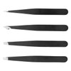 Baluue 1set Stainless Steel Salon Tweezers Precision Eyebrow Hair Removal