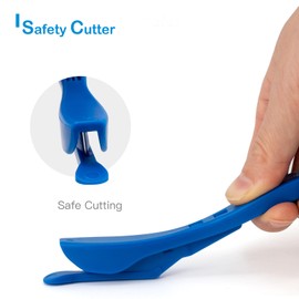 NEWISHTOOL Christmas Wrapping Paper Cutter, 3 Pack Gift Wrapping Cutter, Insided Blade Safety Cutter Carbon Fiber Film Cutting Tool, Vinyl Wrap Back Slitter Knife Cutter Craft Paper Cutting Knife