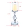 Hanjue Crystal Candle Holders for Pillar Candle, Metal Crystal Candle