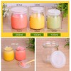 Dailydanny 6 Pcs Yogurt Pudding Jars Bottles With Plastic Lids