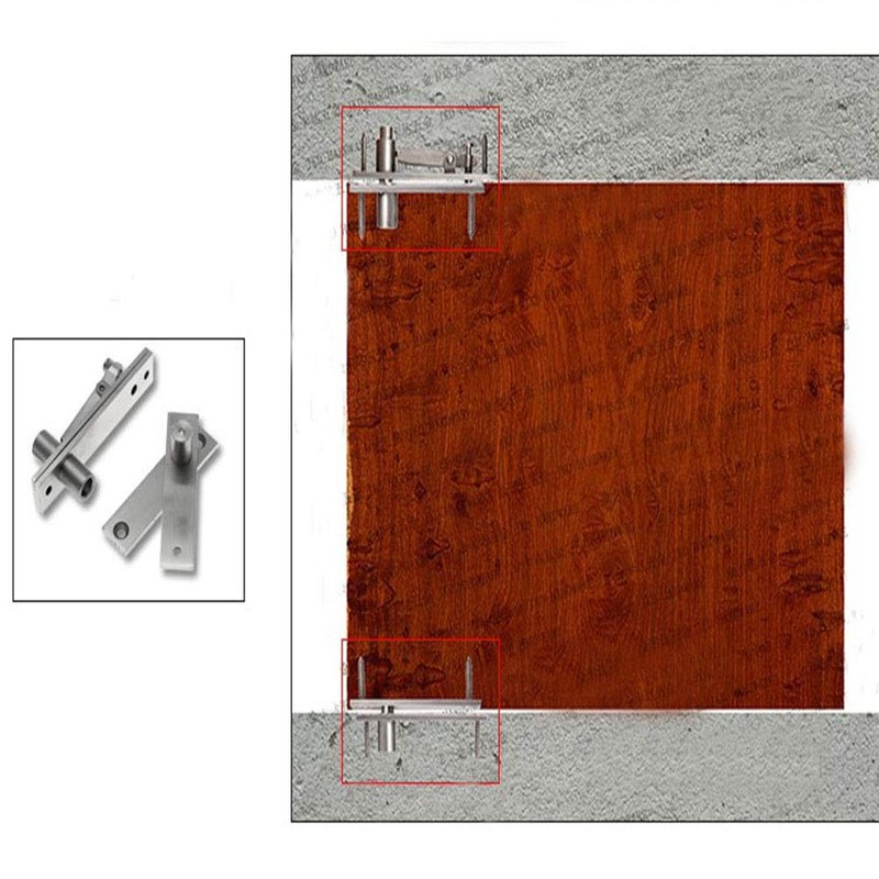 Door Pivot Hinge, Tiberham 2Pcs 360 Degree Rotation Hidden Door