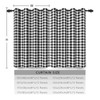 ggaimwf 117x138cm Plaid Eyelet Curtain Buffalo Check Black and White