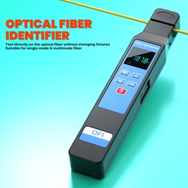 VQP 800-1700nm Live Optical Fiber Identifier with Optial Power Meter OPM Functions Optical Power Meter Fiber Traffic Identifier Detector for 250um 900um 2mm 3mm Optical Fiber FTTH Tool