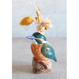 Global Arrow Animal Vase (C) Kingfisher Size: Approx. φ7 H9 F04-0148