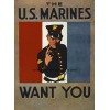 US Marines Recruitment Poster PHOTO WWII USMC Marine Corps Recruiter