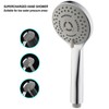 Handheld Shower Head Female Male Thread G1/2 Supercharged Punching Free