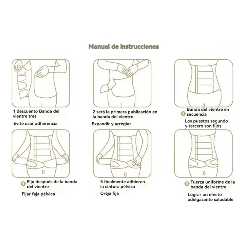 Faja Postparto Cinturón Cintura/pelvis Cesárea 2 En 1