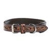 Unique Leather Dog Collar with Hand-Carved Stamping Patterns / Ornaments